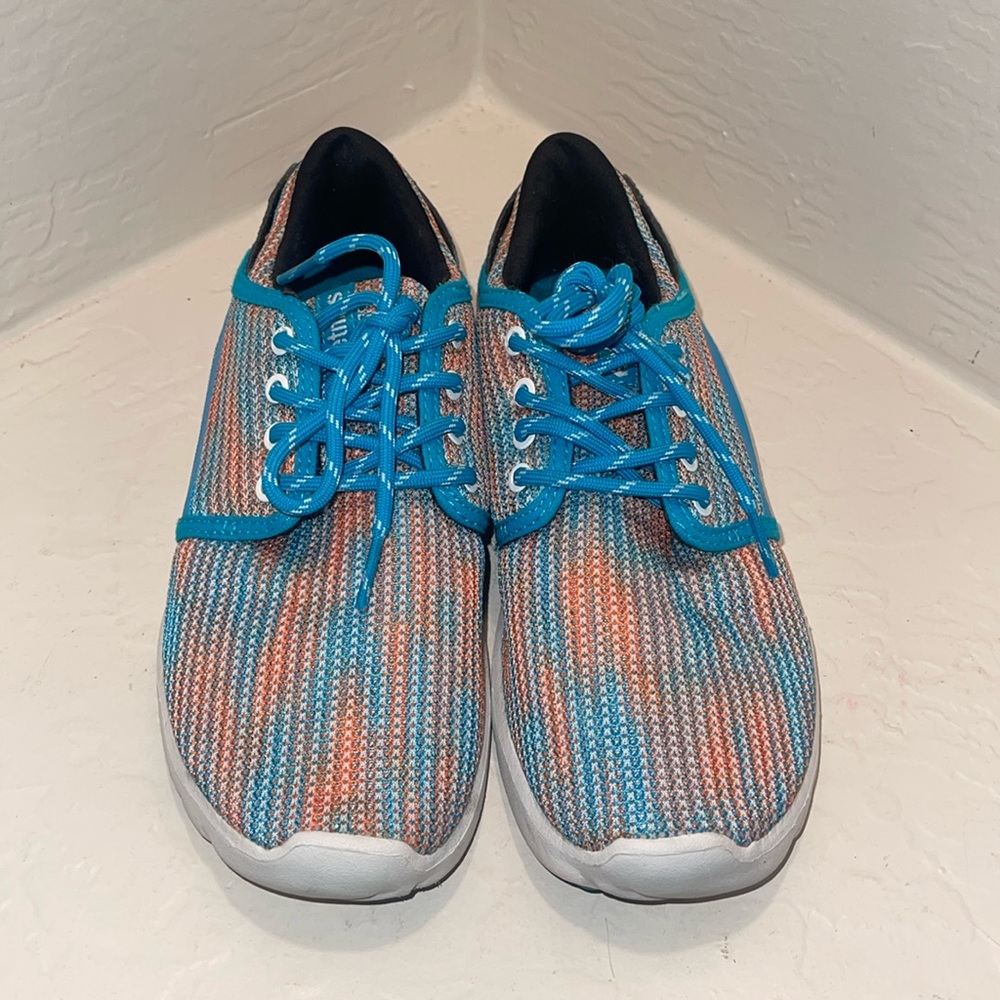 ETNIES SCOUT WOMAN’S SHOE BLUE/MULTICOLOR TOP SZ 8 PRE OWNED EXCELLENT CONDITION - Picture 3 of 15